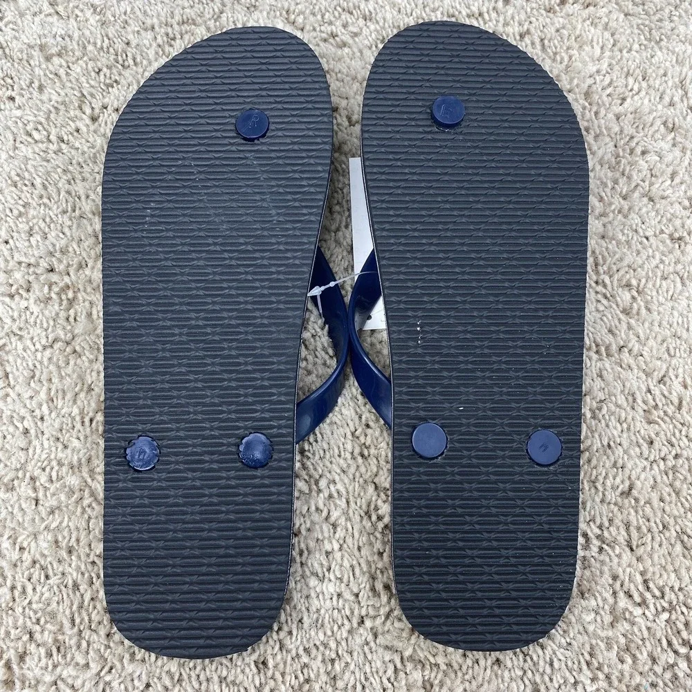 Ole Miss Rebels‎ FOCO Sandals Adult Medium Blue Red Thong Flip Flops NWT